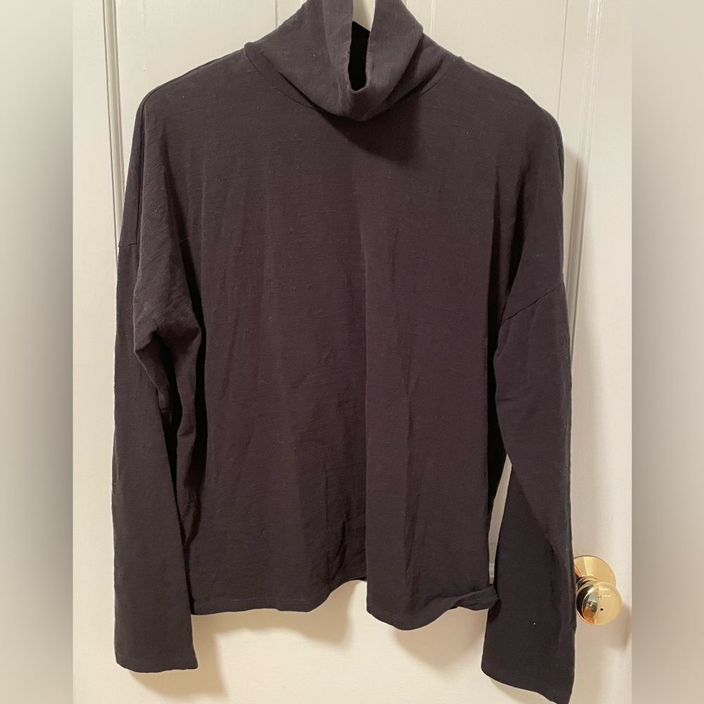 Madewell black slub turtleneck